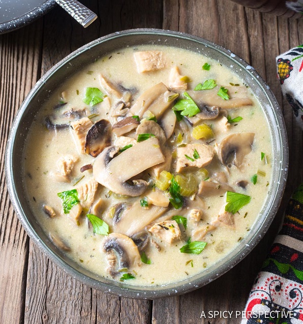 low carb chicken mushroom soup