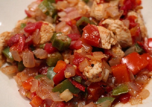 low carb cajun chicken and okra