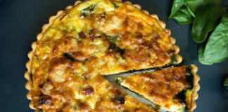 Low Carb Quiche with Bacon & Spinach low carb quiche