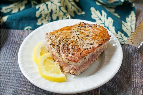 low carb pepper tuna steak