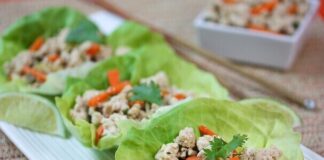 Keto Asian Chicken Lettuce Wraps keto Asian chicken lettuce wraps