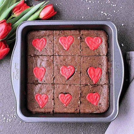 keto Valentines Day brownies