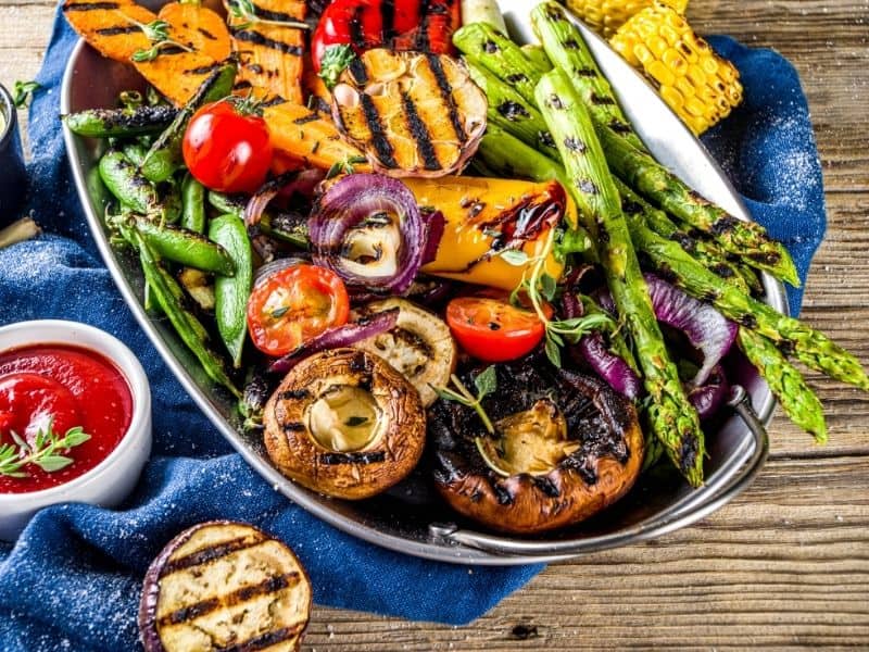 keto mixed grilled vegetables