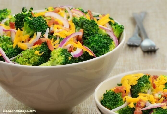 low carb broccoli and bacon salad