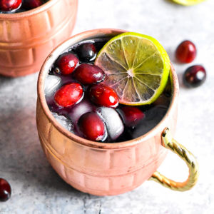 low carb cranberry Moscow Mule