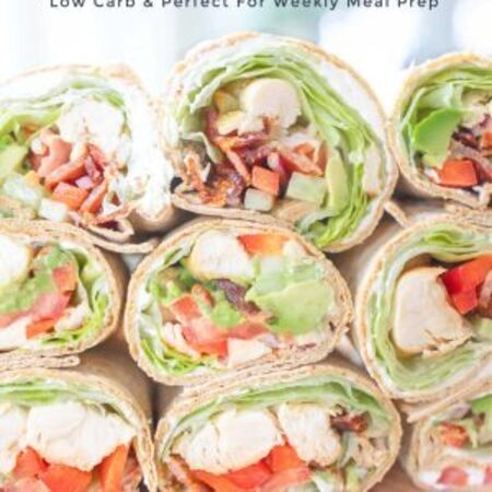 low carb chicken bacon wraps
